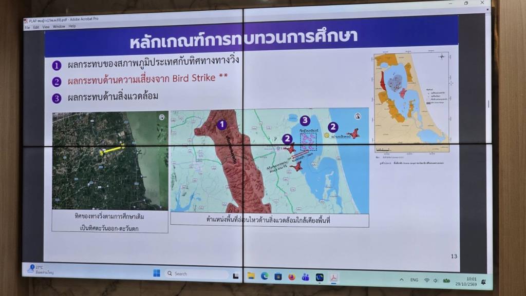 นิพิฏฐ์ค้านย้ายสนามบินพัทลุงไปเขาชัยสน หวั่นรันเวย์ขวางทางลม ฝ่ายศึกษาแจงปรับแนวเหนือ-ใต้