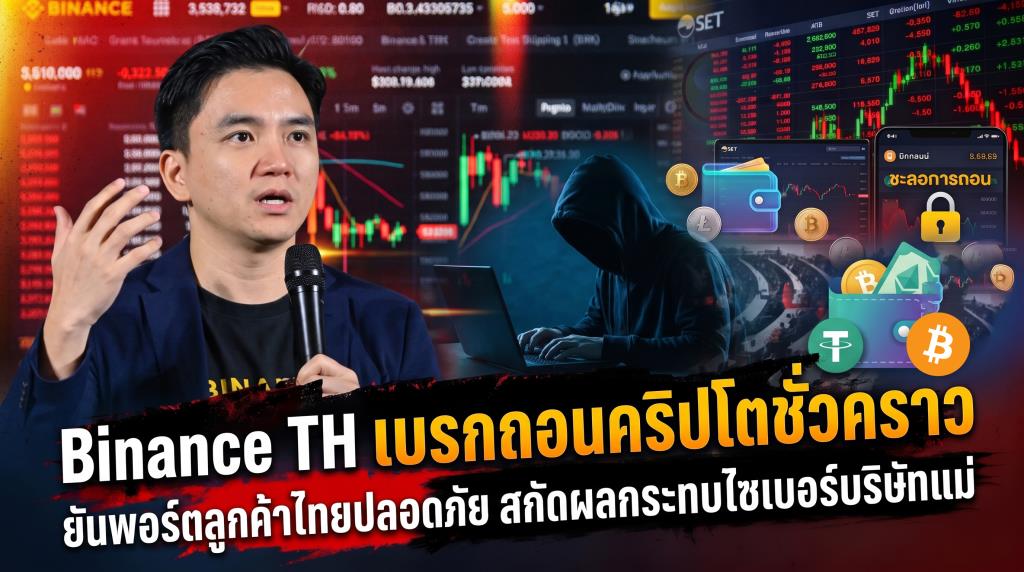Binance TH ระงับถอนคริปโตชั่วคราว หลังข่าวไซเบอร์บริษัทแม่ ยันพอร์ตลูกค้าไทยปลอดภัย